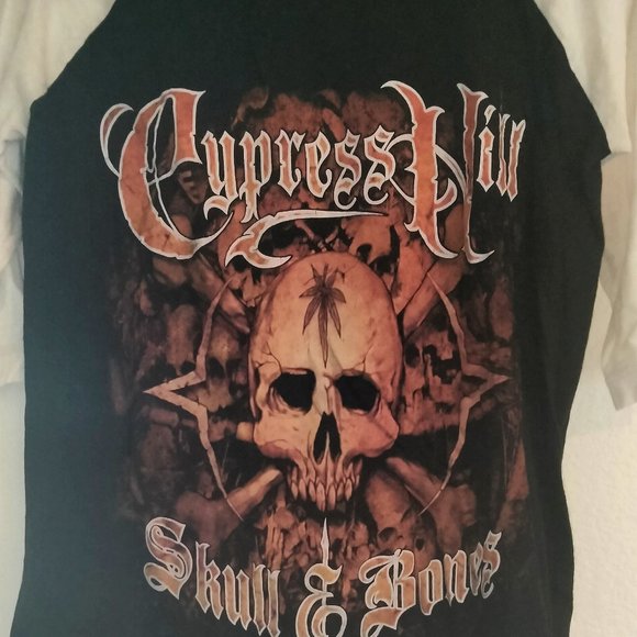 CYPRESS HILL CONCERT TOUR SHIRT SKULL AND BONES - Picture 1 of 6